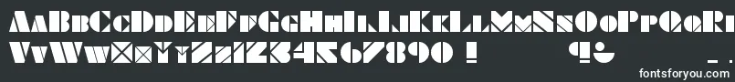 フォントObeseSquareKk – 黒い背景に白い文字