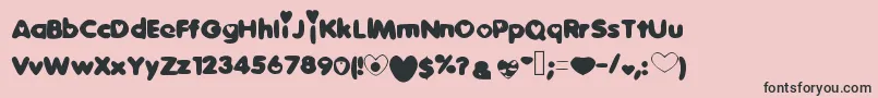 Sweetlove Font – Black Fonts on Pink Background