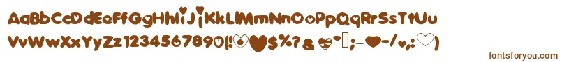 Czcionka Sweetlove – brązowe czcionki