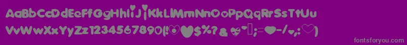 Sweetlove Font – Gray Fonts on Purple Background