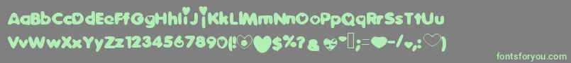 Sweetlove Font – Green Fonts on Gray Background