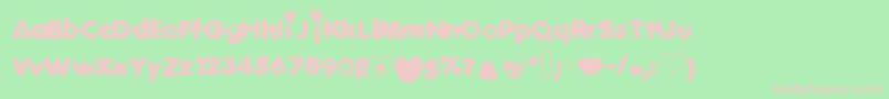 Sweetlove Font – Pink Fonts on Green Background