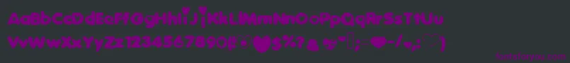 Sweetlove Font – Purple Fonts on Black Background
