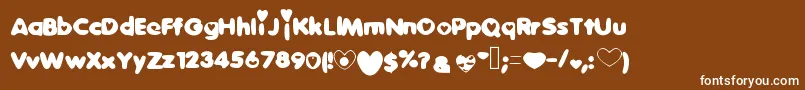 Sweetlove Font – White Fonts on Brown Background
