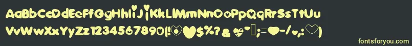 Sweetlove Font – Yellow Fonts on Black Background