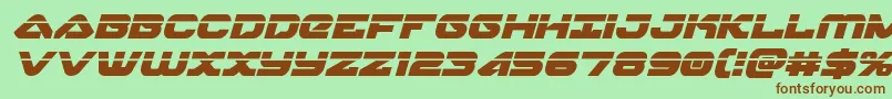 Skyhawklaserital Font – Brown Fonts on Green Background