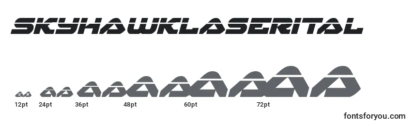 Skyhawklaserital Font Sizes