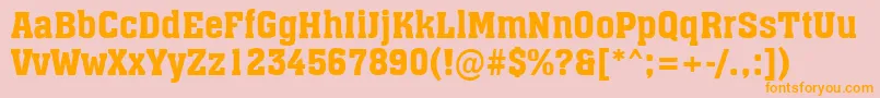 AAssuan Font – Orange Fonts on Pink Background
