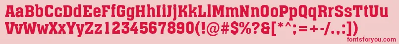 AAssuan Font – Red Fonts on Pink Background