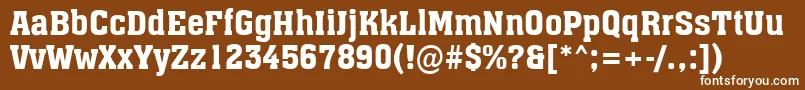 フォントAAssuan – 茶色の背景に白い文字