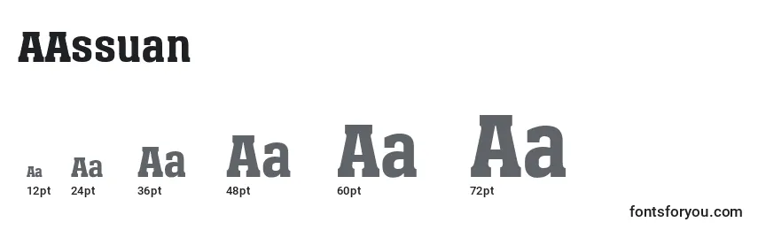 Размеры шрифта AAssuan