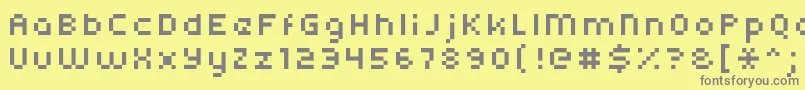 Kroeger0556 Font – Gray Fonts on Yellow Background