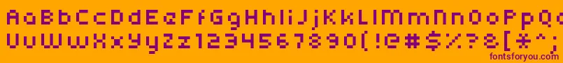 Шрифт Kroeger0556 – фиолетовые шрифты на оранжевом фоне