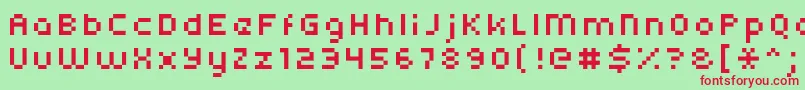 Kroeger0556 Font – Red Fonts on Green Background