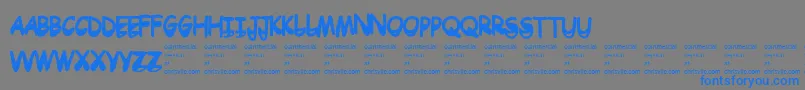 Drtoboggan Font – Blue Fonts on Gray Background