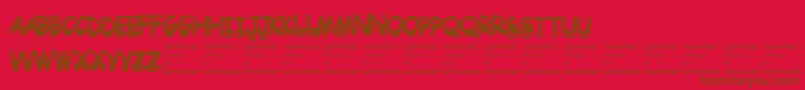 Drtoboggan Font – Brown Fonts on Red Background