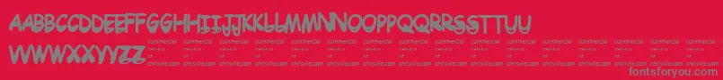 Drtoboggan Font – Gray Fonts on Red Background