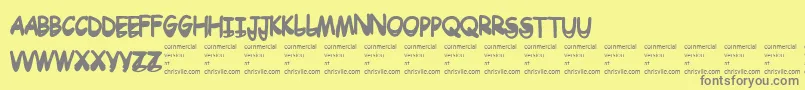 Drtoboggan Font – Gray Fonts on Yellow Background