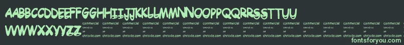 Drtoboggan Font – Green Fonts on Black Background