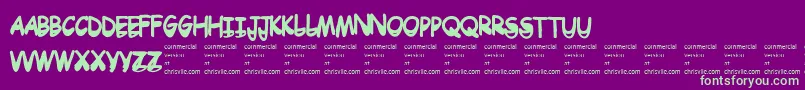 Drtoboggan Font – Green Fonts on Purple Background