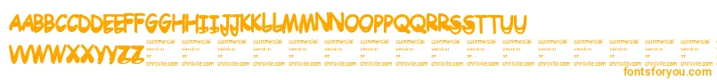 Drtoboggan Font – Orange Fonts on White Background