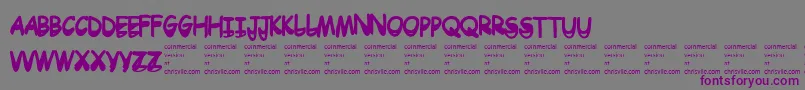 Drtoboggan Font – Purple Fonts on Gray Background