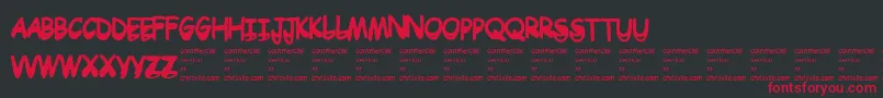 Drtoboggan Font – Red Fonts on Black Background