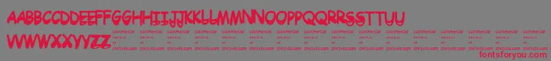 Drtoboggan Font – Red Fonts on Gray Background