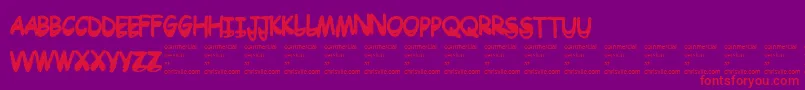 Drtoboggan Font – Red Fonts on Purple Background