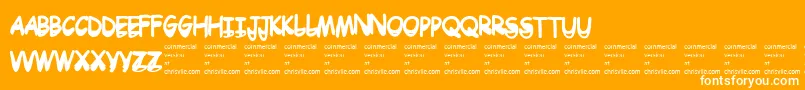 Drtoboggan Font – White Fonts on Orange Background