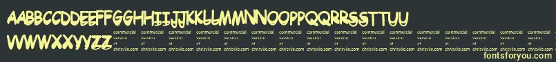 Drtoboggan Font – Yellow Fonts on Black Background