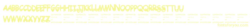 Drtoboggan Font – Yellow Fonts on White Background