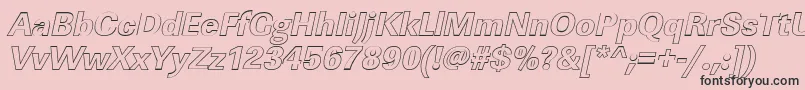 LinearouXboldItalic Font – Black Fonts on Pink Background