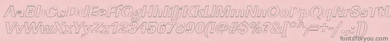 LinearouXboldItalic Font – Gray Fonts on Pink Background