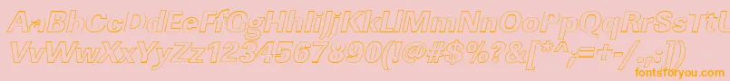 LinearouXboldItalic Font – Orange Fonts on Pink Background