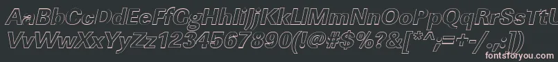 LinearouXboldItalic Font – Pink Fonts on Black Background