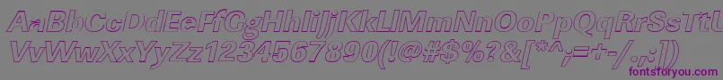 LinearouXboldItalic Font – Purple Fonts on Gray Background