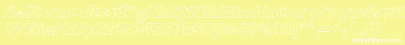 LinearouXboldItalic Font – White Fonts on Yellow Background