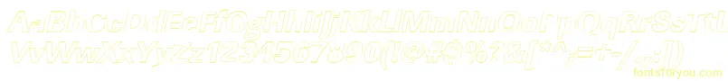 LinearouXboldItalic-fontti – keltaiset fontit