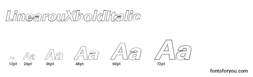 Größen der Schriftart LinearouXboldItalic