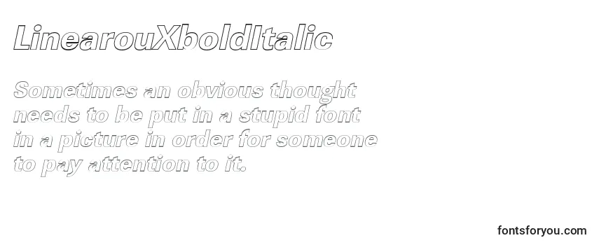 Überblick über die Schriftart LinearouXboldItalic