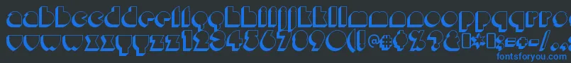 MisirloudayRegular Font – Blue Fonts on Black Background