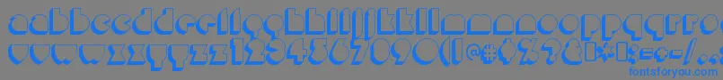 MisirloudayRegular Font – Blue Fonts on Gray Background