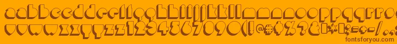 MisirloudayRegular Font – Brown Fonts on Orange Background