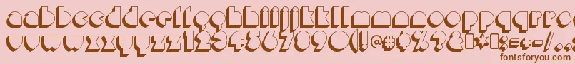 MisirloudayRegular Font – Brown Fonts on Pink Background