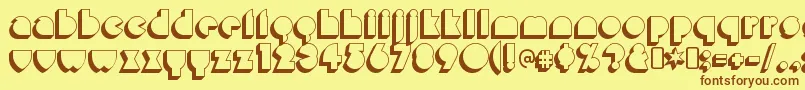 MisirloudayRegular Font – Brown Fonts on Yellow Background