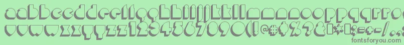 MisirloudayRegular Font – Gray Fonts on Green Background