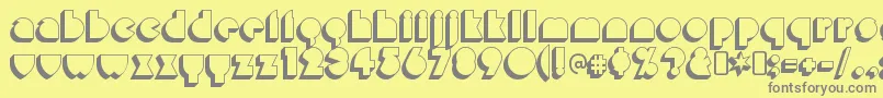 MisirloudayRegular Font – Gray Fonts on Yellow Background