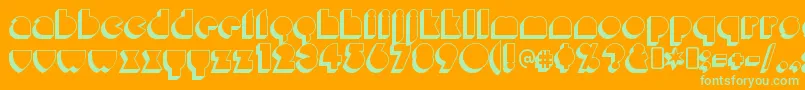 MisirloudayRegular Font – Green Fonts on Orange Background