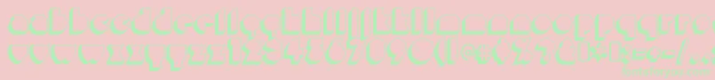 MisirloudayRegular Font – Green Fonts on Pink Background